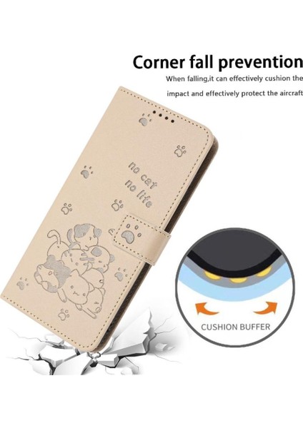 Sony Xperia 1 Vıı Için Flip Case Pu Deri Sevimli Kedi Kart Tutucu Kickstand (Yurt Dışından)
