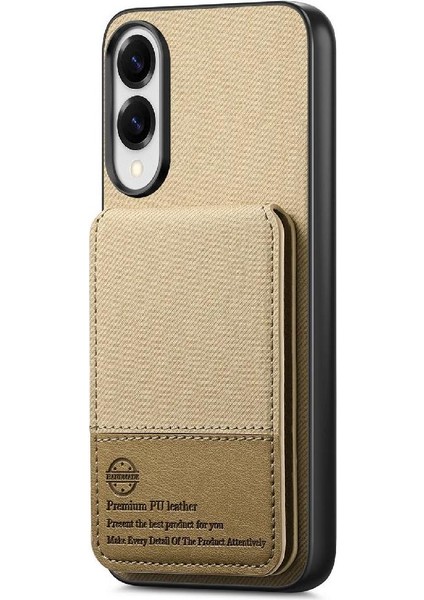 Samsung Galaxy S25 Kenar Deri Çanta Cüzdan Darbeye Dayanıklı Rfıd Için Kılıf (Yurt Dışından)