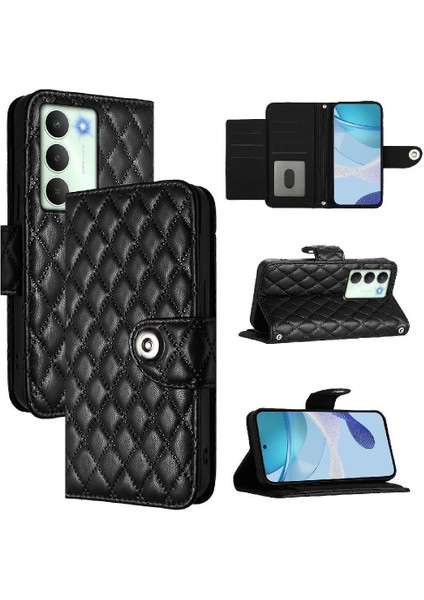 Realme 14X Bilek Şeridi Kart Tutucu Darbeye Dayanıklı Şık Koruyucu Kılıf (Yurt Dışından)