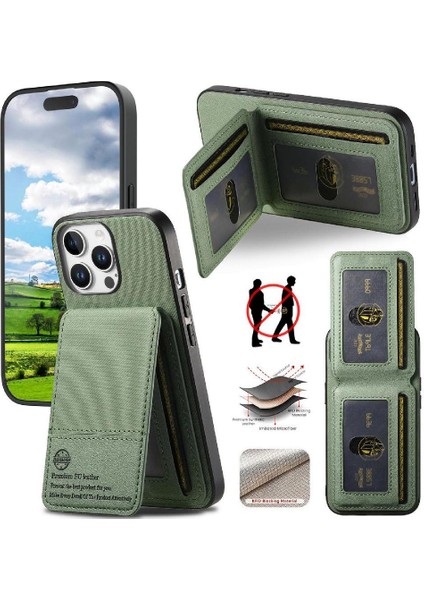 IPhone 15 Pro Kılıf Rfıd Engelleme Cüzdan Darbeye Dayanıklı Durumda ile Uyumlu (Yurt Dışından) modelleri