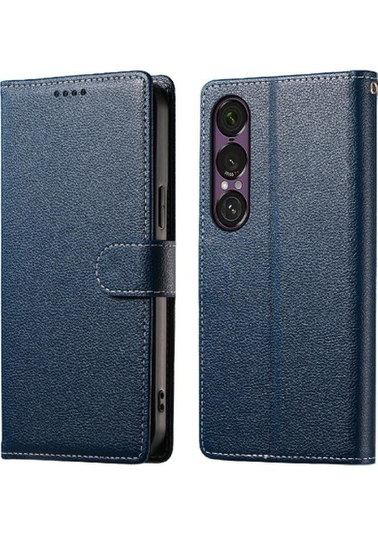 Sony Xperia 1 Vıı Manyetik Kapatma Günlük Kullanım Darbeye Dayanıklı Kart Için Kılıf (Yurt Dışından)