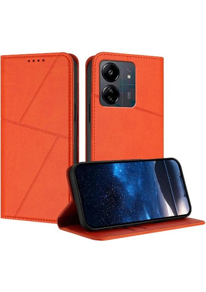 Kart Yuvaları ve Kickstand Darbeye Dayanıklı Kapak ile Xiaomi Redmi 13C Için Kılıf (Yurt Dışından)