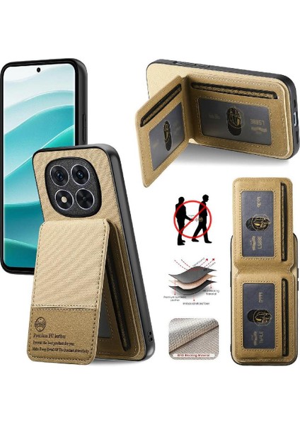 Xiaomi Redmi Note 14 Pro 5g Rfıd Engelleme Deri Çanta Cüzdan Için Kılıf (Yurt Dışından)