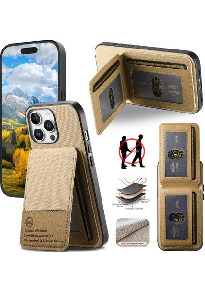 IPhone 13 Pro Max Kılıf Cüzdan Darbeye Dayanıklı Rfıd Engelleme ile Uyumlu (Yurt Dışından)