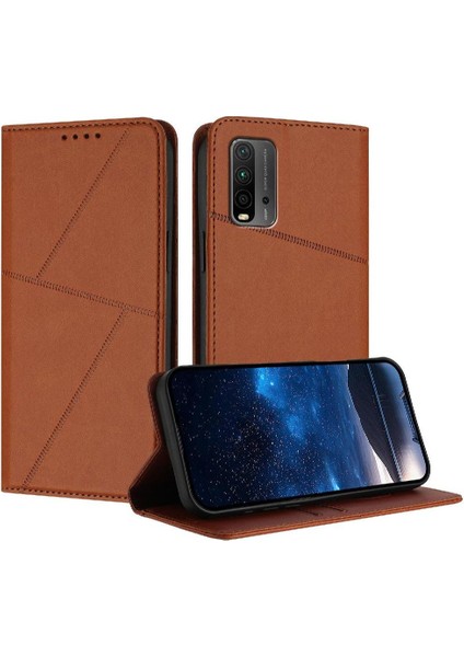 Kart Yuvaları ve Kickstand ile Xiaomi Redmi 9t Darbeye Dayanıklı Kapak Için Kılıf (Yurt Dışından)