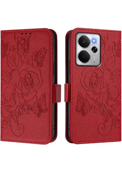Kredi Kartı Yuvası ile Realme 14 5g Manyetik Cüzdan Pu Deri Kılıf (Yurt Dışından)
