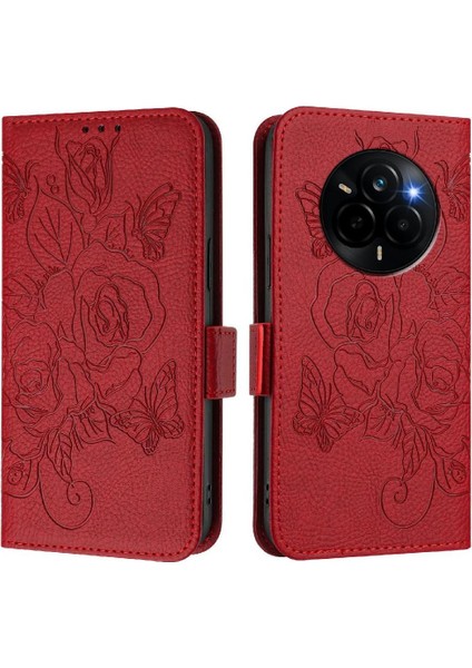 Kredi Kartı Yuvası Pu Deri Manyetik Cüzdan ile Realme 14 Pro 5g Için Kılıf (Yurt Dışından) fırsatları