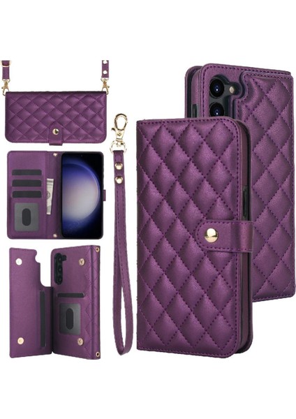 5 Kart Yuvaları Standı ile Samsung Galaxy S25 Plus Crossbody Tarzı Için Kılıf (Yurt Dışından)
