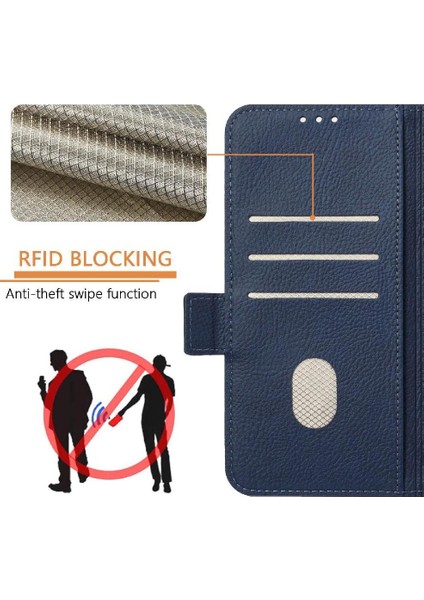Kredi Kartı Yuvası Pu ile Zte Blade A52 Lite Manyetik Cüzdan Için Kılıf (Yurt Dışından)