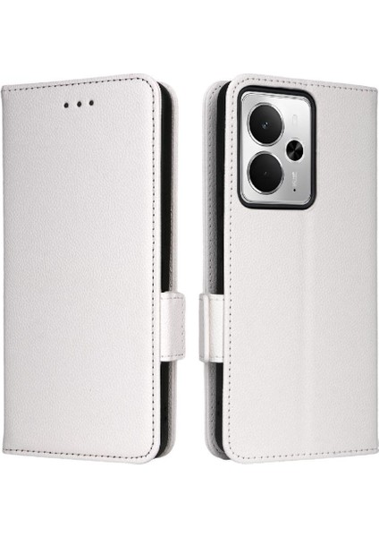 Realme 14 5g Kart Yuvaları Için Flip Case Tutucu Yan Toka Pu Deri Cüzdan (Yurt Dışından)