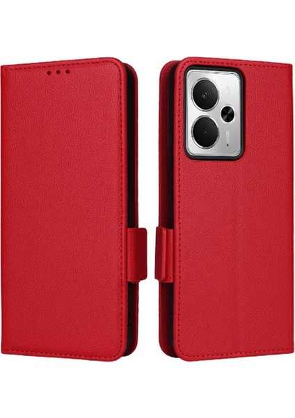 Realme 14 5g Kart Yuvaları Için Flip Case Tutucu Yan Toka Pu Deri Cüzdan (Yurt Dışından)