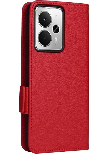 Realme 14 5g Kart Yuvaları Için Flip Case Tutucu Yan Toka Pu Deri Cüzdan (Yurt Dışından)