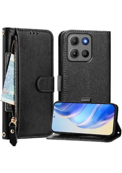 Motorola Moto Motorola Güç Fermuar Pu Deri Manyetik Kart Için Flip Case (Yurt Dışından)