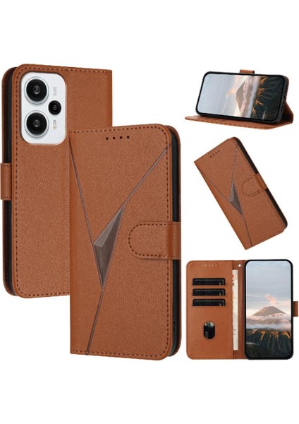 Kickstand Fonksiyonu Premium Pu Deri ile Xiaomi Poco F5 Için Flip Case (Yurt Dışından)