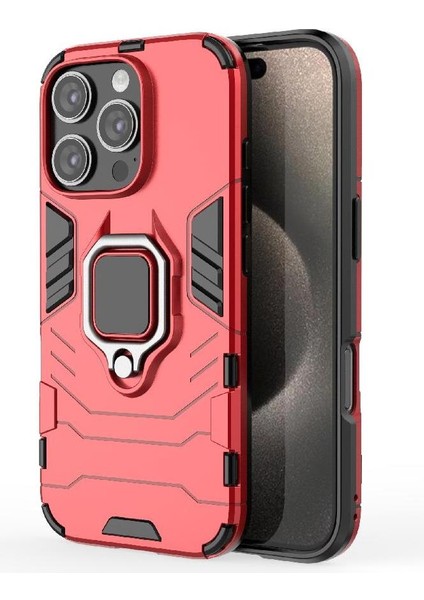 IPhone 16 Pro 360&DEG; Dönen Halka Kickstand Darbeye Kapak Damla Için Kılıf (Yurt Dışından)