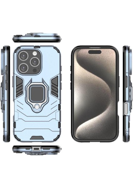 IPhone 16 Pro Max Kickstand Darbeye Kapak Askeri Damla Yüzük Için Kılıf (Yurt Dışından) indirimleri