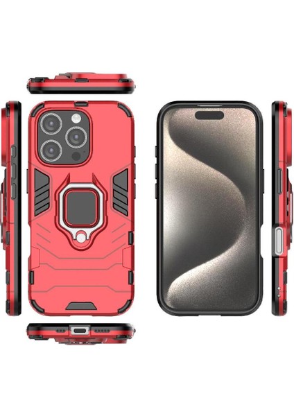 IPhone 16 Pro Max Kickstand Darbeye Kapak Askeri Damla Yüzük Için Kılıf (Yurt Dışından) modelleri