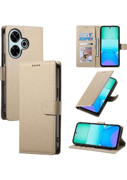 Xiaomi Poco M6 4g Manyetik Kapatma Günlük Kullanım Darbeye Dayanıklı Kart Için Kılıf (Yurt Dışından)