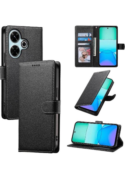 Xiaomi Poco M6 4g Manyetik Kapatma Günlük Kullanım Darbeye Dayanıklı Kart Için Kılıf (Yurt Dışından)