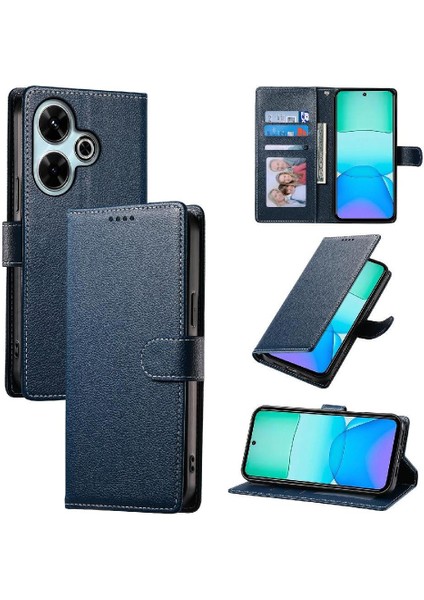 Xiaomi Poco M6 4g Manyetik Kapatma Günlük Kullanım Darbeye Dayanıklı Kart Için Kılıf (Yurt Dışından)