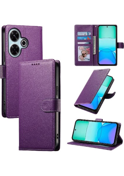 Xiaomi Poco M6 4g Manyetik Kapatma Günlük Kullanım Darbeye Dayanıklı Kart Için Kılıf (Yurt Dışından)
