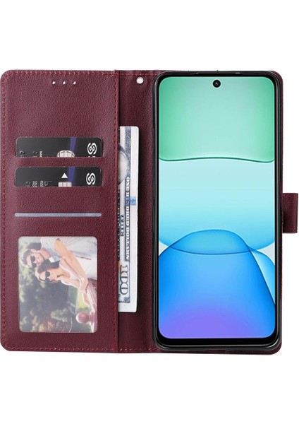 Xiaomi Poco C75 4g Pu Deri Cüzdan Kılıf Bilek Kayışı Kartı Için Flip Case (Yurt Dışından) fırsatları