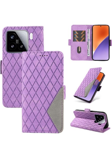 Kart Yuvası ile Xiaomi 15 Iki Renk Ekleme Desenleri Için Flip Case ve (Yurt Dışından)