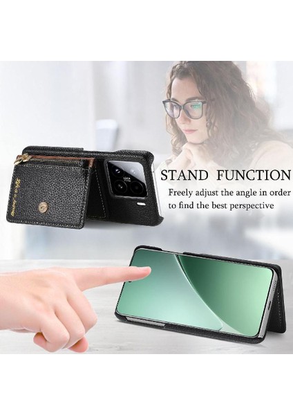 Xiaomi 15 Fermuar Cüzdan Darbeye Standı Cüzdan Için Kılıf (Yurt Dışından) modelleri