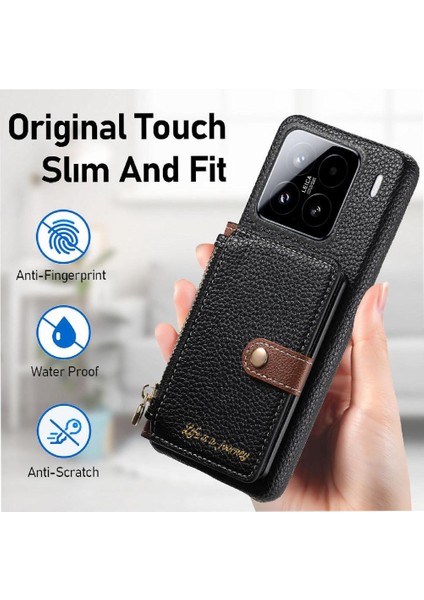Xiaomi 15 Fermuar Cüzdan Darbeye Standı Cüzdan Için Kılıf (Yurt Dışından) indirimleri