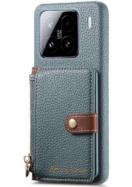 Xiaomi 15 Fermuar Cüzdan Darbeye Standı Cüzdan Için Kılıf (Yurt Dışından)