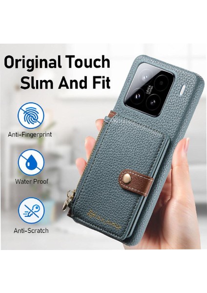 Xiaomi 15 Fermuar Cüzdan Darbeye Standı Cüzdan Için Kılıf (Yurt Dışından) indirimleri