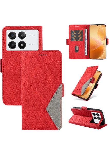 Kart Yuvası ile Xiaomi Poco X6 Pro 5g Iki Renk Ekleme Desenleri Için Kılıf (Yurt Dışından)