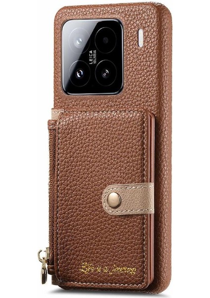 Xiaomi 15 Fermuar Cüzdan Darbeye Standı Cüzdan Için Kılıf (Yurt Dışından)