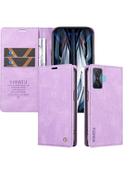 Xiaomi Poco F4 Gt Kılıf Cilt Dostu Düz Renk Manyetik ile Uyumlu (Yurt Dışından)