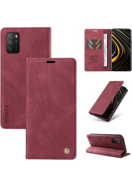 Xiaomi Poco M3 4g Kılıf Cilt Dostu Düz Renk Manyetik ile Uyumlu (Yurt Dışından)
