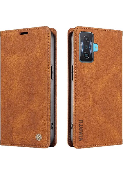 Xiaomi Poco F4 Gt Kılıf Cilt Dostu Düz Renk Manyetik ile Uyumlu (Yurt Dışından)