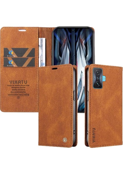 Xiaomi Poco F4 Gt Kılıf Cilt Dostu Düz Renk Manyetik ile Uyumlu (Yurt Dışından)
