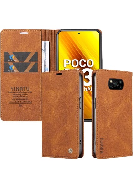 Xiaomi Poco X3 Kılıf Cilt Dostu Manyetik Flip Telefon Kılıfı ile Uyumlu (Yurt Dışından) indirimleri