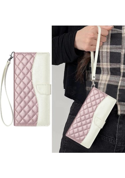Xiaomi Poco M6 Pro 5g Bilek Kayışı Açık Renk Manyetik Kart Için Flip Case (Yurt Dışından)