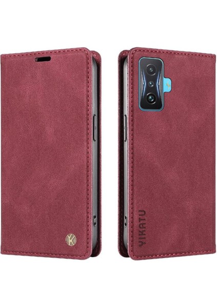 Xiaomi Poco F4 Gt Kılıf Cilt Dostu Düz Renk Manyetik ile Uyumlu (Yurt Dışından)