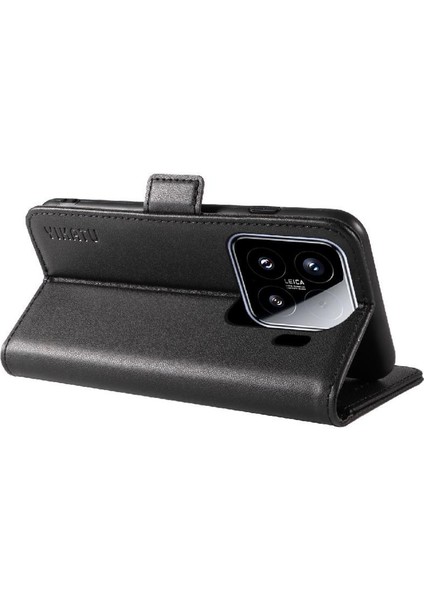 Kart Yuvaları Premium Faux Deri ile Xiaomi 15 Flip Case ile Uyumlu (Yurt Dışından) fiyatları