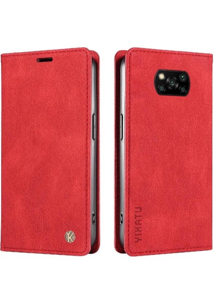Xiaomi Poco X3 Kılıf Cilt Dostu Manyetik Flip Telefon Kılıfı ile Uyumlu (Yurt Dışından)