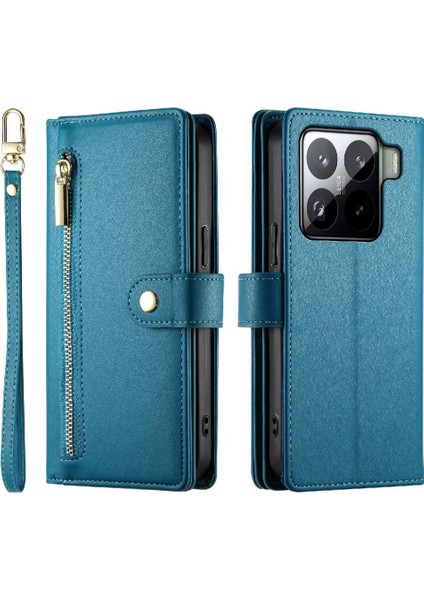 Xiaomi 15 Crossbody Kayış Cüzdan Çok Fonksiyonlu Iş Için Flip Case (Yurt Dışından)