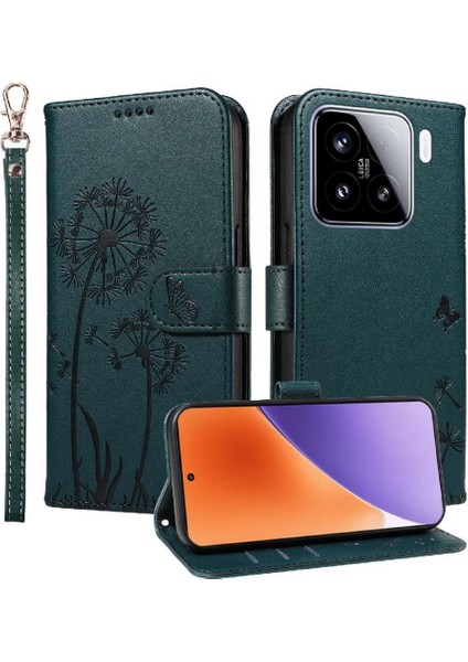 Kart Yuvaları ve Bilek Kayışı ile Xiaomi 15 Flip Case ile Uyumlu ve (Yurt Dışından) indirimleri