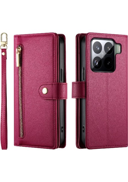 Xiaomi 15 Crossbody Kayış Cüzdan Çok Fonksiyonlu Iş Için Flip Case (Yurt Dışından) modelleri