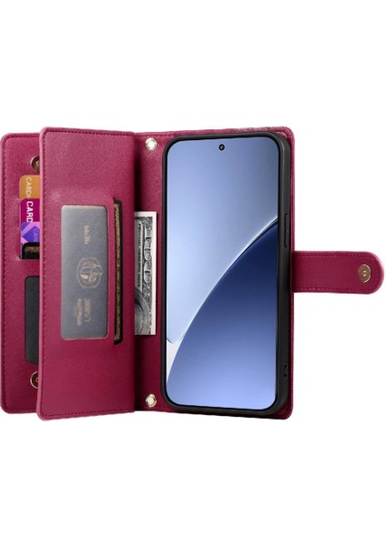 Xiaomi 15 Crossbody Kayış Cüzdan Çok Fonksiyonlu Iş Için Flip Case (Yurt Dışından) fırsatları