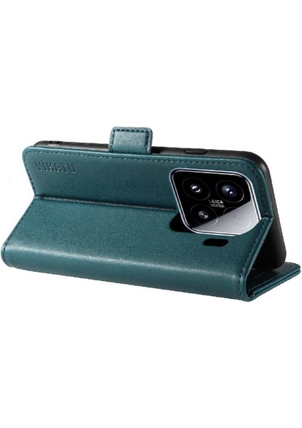 Kart Yuvaları Premium Faux Deri ile Xiaomi 15 Flip Case ile Uyumlu (Yurt Dışından) fırsatları