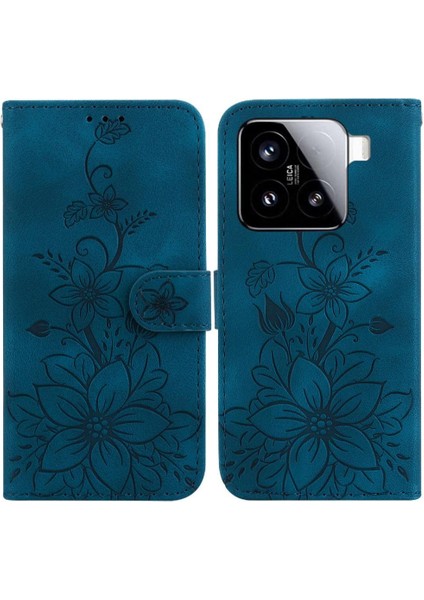 Xiaomi 15 Için Flip Case Kart Tutucu Manyetik Kickstand Cüzdan Kabartmalı Zambak (Yurt Dışından) fırsatları