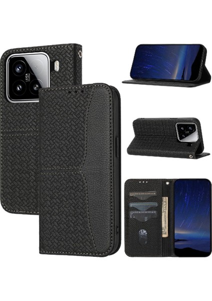 Xiaomi 15 Için Kılıf El Cüzdan Pu Deri Kapak Kredi Kartı Tutucu Flip (Yurt Dışından)
