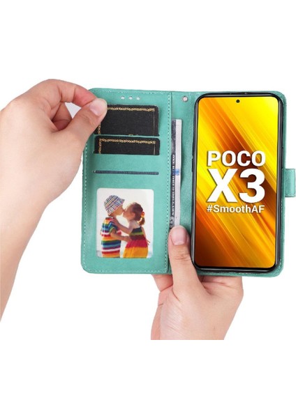 Xiaomi Poco X3 Nfc Koruyucu Kapak Flip Kart Yuvaları Deri Için Kılıf (Yurt Dışından)